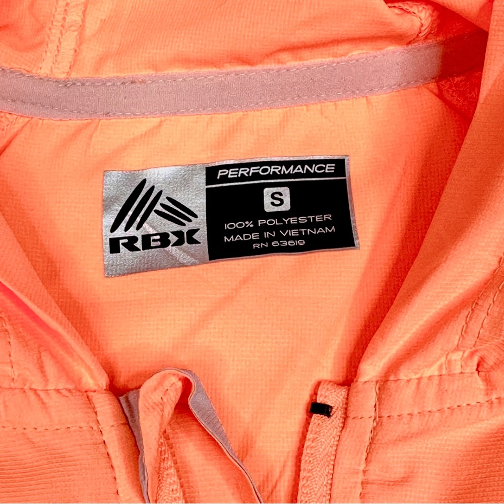 Rbx Performance Neon Tangerine Color Windbreaker … - image 2